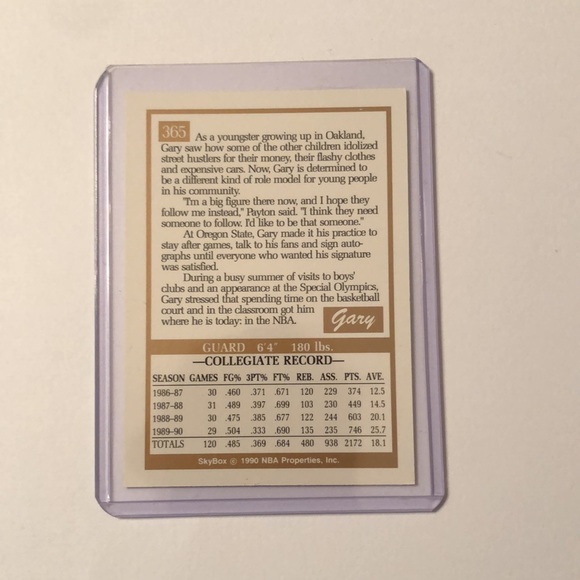 Vintage Gary Payton lottery and draft cards - Picture 5 of 5